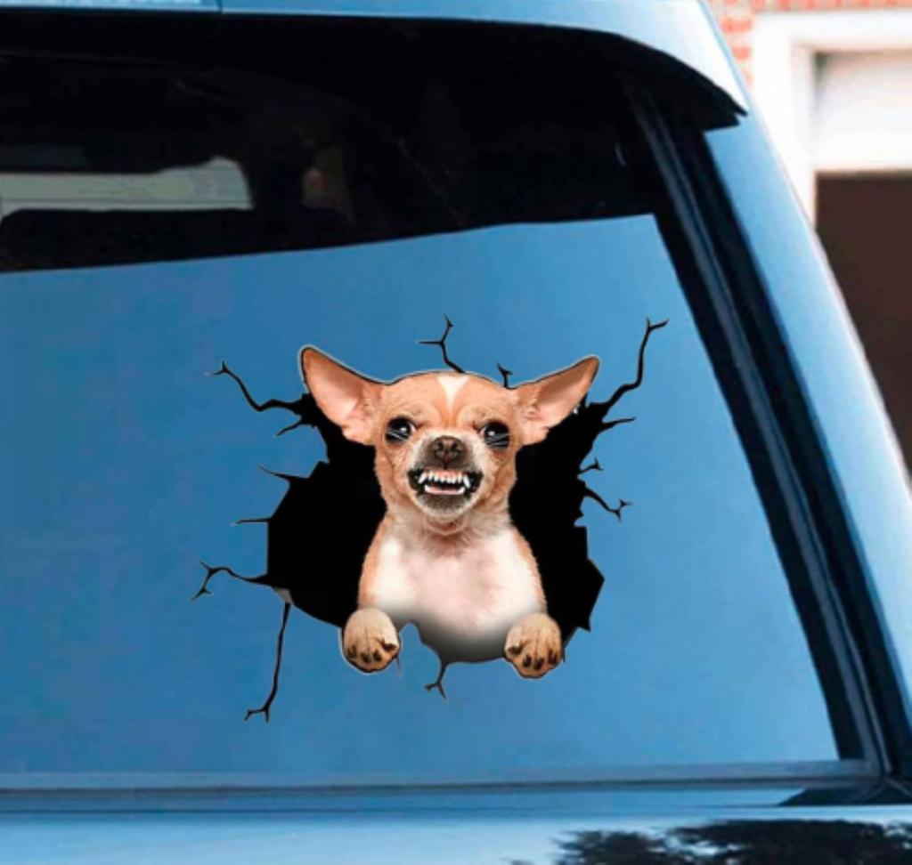Sticker Jumping Dog Car Supplies Car 3D Easy Paste Funny