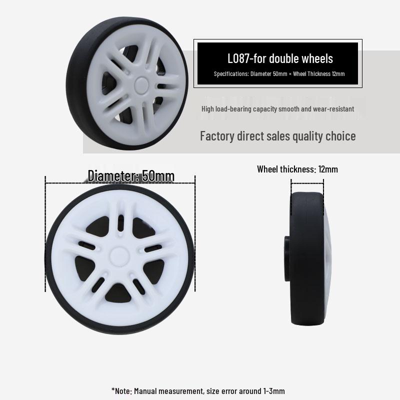 Universal Wheel Replacement for Luggage Suitcase: Leather Caster Rubber Roller Rim Repair Accessories