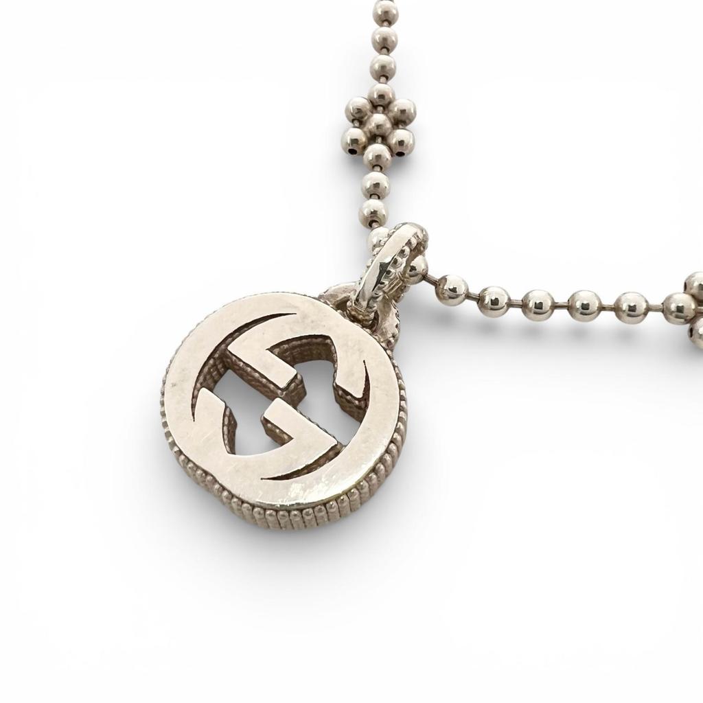 GUCCI Necklace bronze Women Interlocking G Ball Chain used