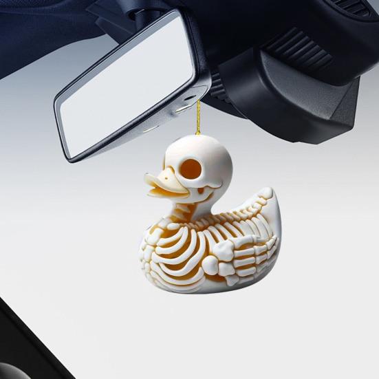 Skelett Ente Auto Spiegel Hängende Ornament süße Katze Charme Schlüsselanhänger Anhänger Acryl