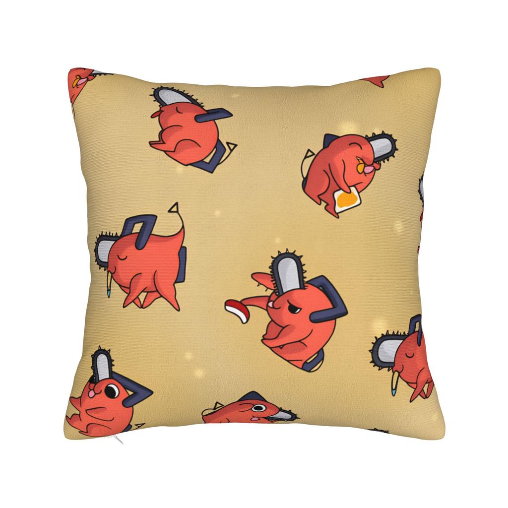 Anime C-Chainsaw Man Pochita  Pillow Cover  Comfy Cushion Cover Vintage Pillow Case For Living Room Sofa