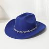 Western Cowboy Top Hat Ladies Festival Party Jazz Hat Men's and Women's Casual Top Hat Felt Hat
