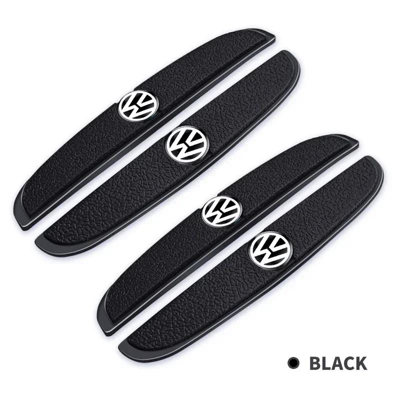 

2026 Hot For Volkswagen VW 4pc Rubber Bumper Strip Car Door Anti-Collision Emblem Sticker For Volkswagen CC Golf 4 6 7 GTI Tigua
