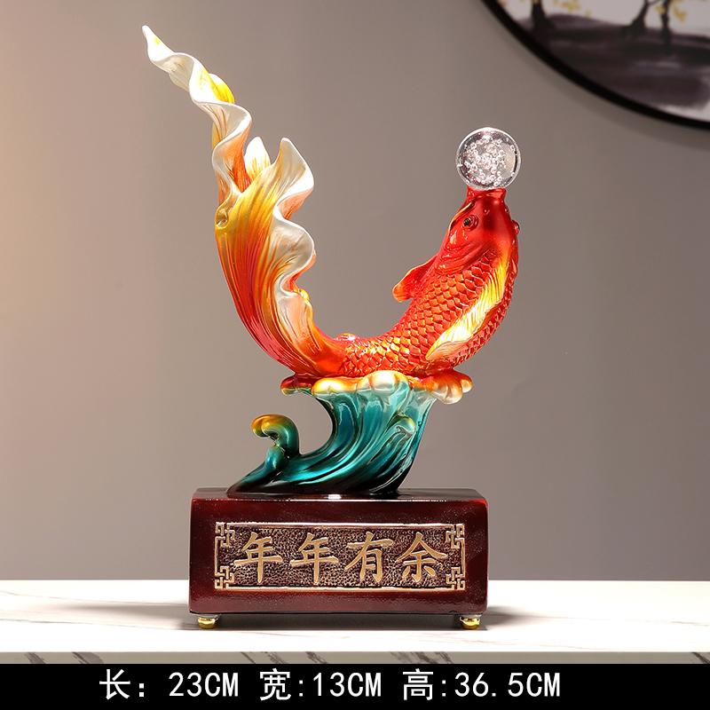 

1 шт., ручная работа, китайский стиль, кои, фэн-шуй, украшение для офиса, дома, гостиной, входа, винного шкафа