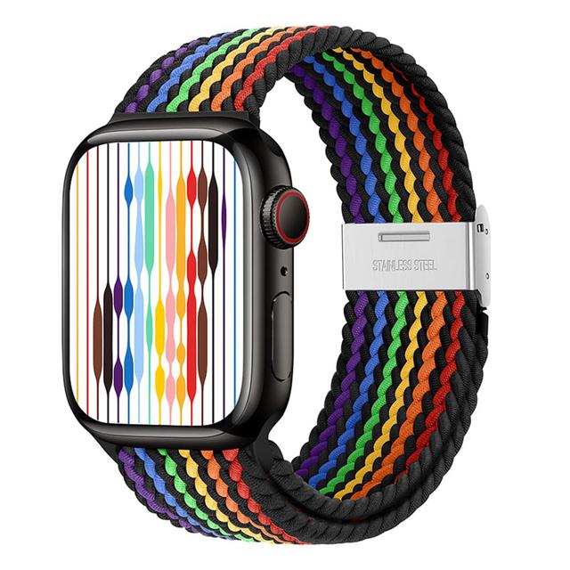 Armband für Apple Watch Band 44mm 40mm 45mm 41mm 49mm Elastisches geflochtenes Solo-Loop Nylonarmband iWatch ultra2 Serie 3 se 7 8 10 11