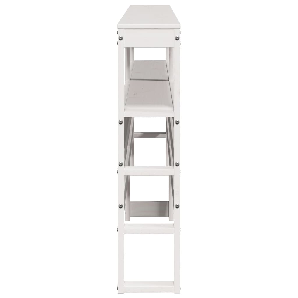 Vidaxl Wezgłowie Do Łóżka, Z Półkami, Białe, 180 Cm, Drewno Sosnowe