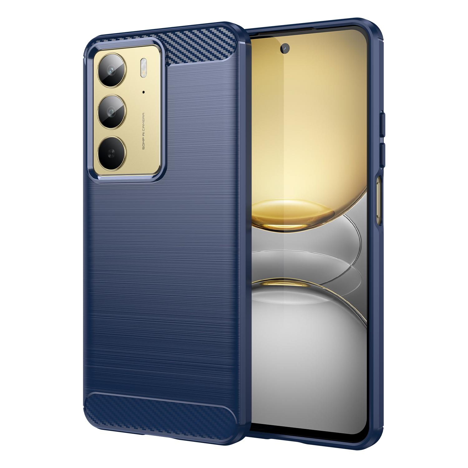 

Для Realme C75 Чехол Для Realme C67 C65 C63 C61 C55 C53 C51 C75 Чехол Углеродное волокно Противоударный силиконовый бампер Для Realme C75 Realme C61 синий