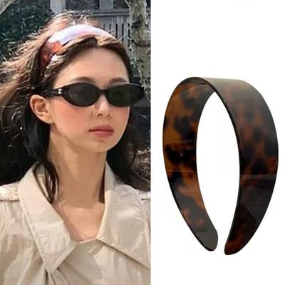 Retro Mode Leoparden-Haarband Hochwertiges Acetat-Haarband Rutschfeste Kopfbedeckung Haarreif Kopfschmuck Haaraccessoires