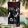 Harry Styles Beach Towel, Personalized Custom Name Text, Quick Dry Large Absorbent Towel For Beach Pool