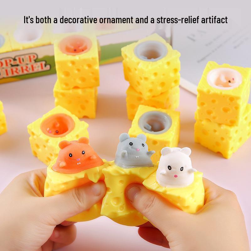 Cheese Mouse Rabbit Stress Relief Squeeze Toy - Douyin Style