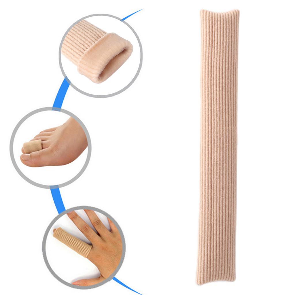 Toe Tubes Sleeves Cuttable Silicone Toe Cushion Tube Protectors for Relief Toe Pressure Pain