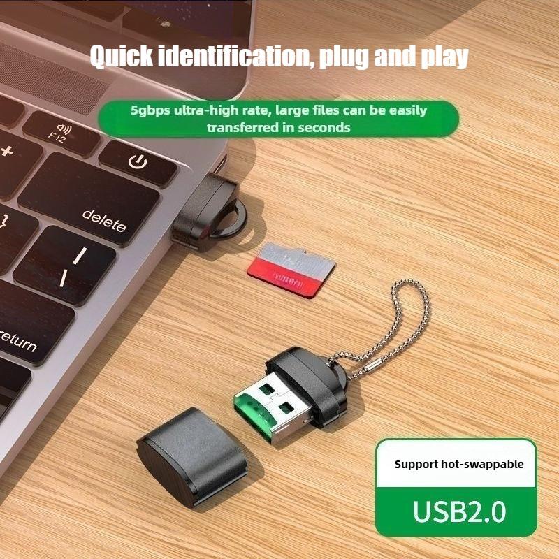 Mini Card Reader USB 2.0 for SD TF Memory Card Adapter High Speed USB Adapter for PC Laptop Accessories Car Music Play