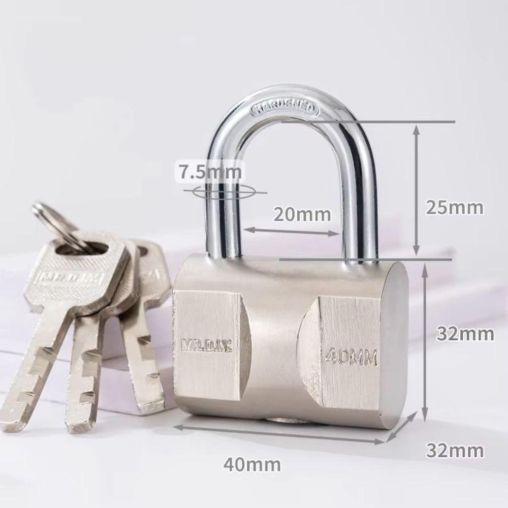 Anti-theft Design Heavy Duty Padlock With Keys Waterproof Padlock  Storage Protection