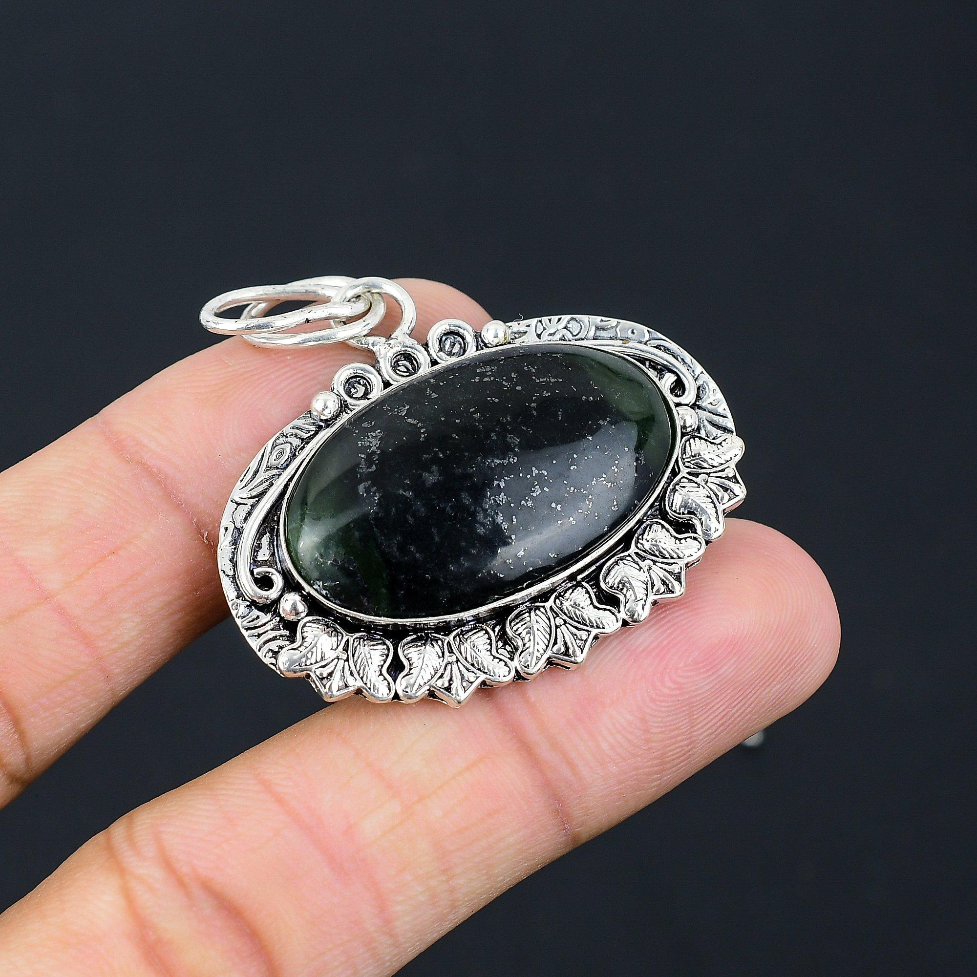 Daughters Day Sale Sterling Silver Nepharite Gemstone Mother New Pendant Jewelry