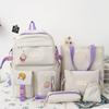 School bag female high school campus backpack large capacity canvas college student backpack female