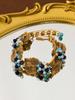 Collana di Lusso Leggero Stile Corte Medievale Antica Set di Gioielli di Alta Gamma da Donna Bracciale Orecchini