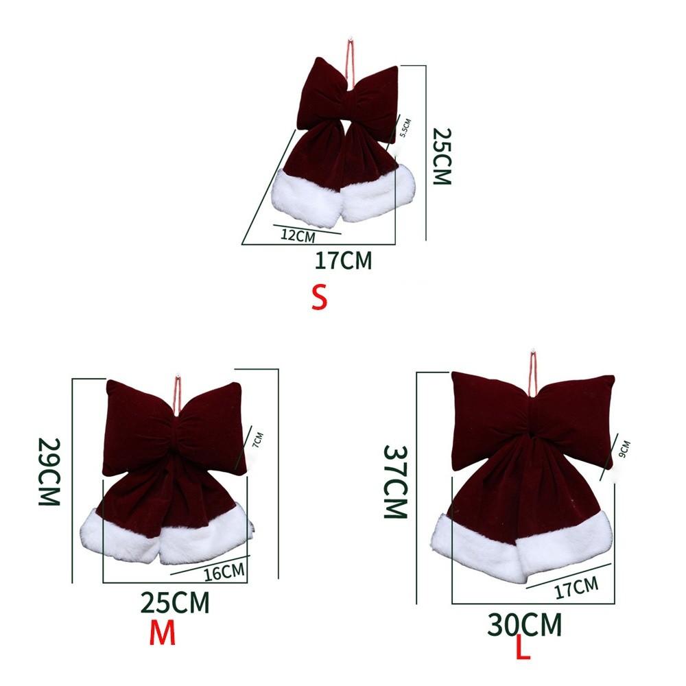 New Bowknot Bowknot Pendant Red Green Creative Xmas Tree Charm DIY Xmas Tree Ornament New Year