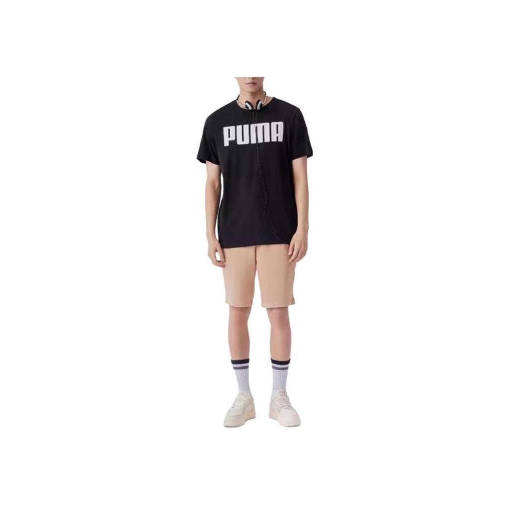 Puma Ess Casual Round Neck Sports Short Sleeve T-Shirt Men Tops Black 671259-402346
