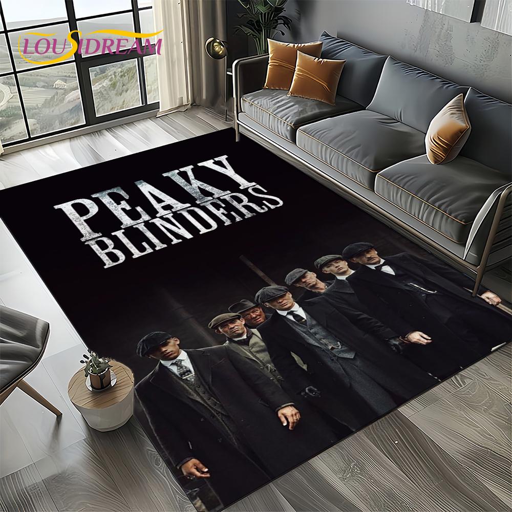 Nuovo Tappeto Tommy Shelby P-Peaky B-Blinders per Camera da Letto Soggiorno Casa Decorazione Divano, Decorazione Tappetino Gioco per Bambini Regalo