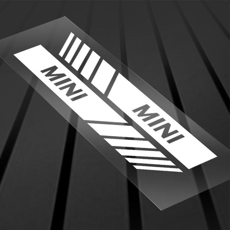 2Pcs Car Stripe Stickers Rearview Mirror Reflective Vinyl Decals Decoration For BMW Mini Cooper F54 F55 F56 R56 R60 SONE Roadster Clubman Coupe