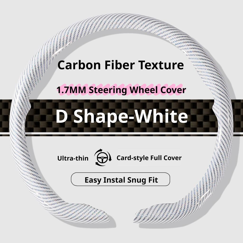 For MAZDA Steering Wheel Cover Sport Carbon Fiber Texture 37-38CM Fits 3 5 6 SKYACTIV CX30 CX5 CX8 CX9 MX5 RX8 RX7 BT50 Axela