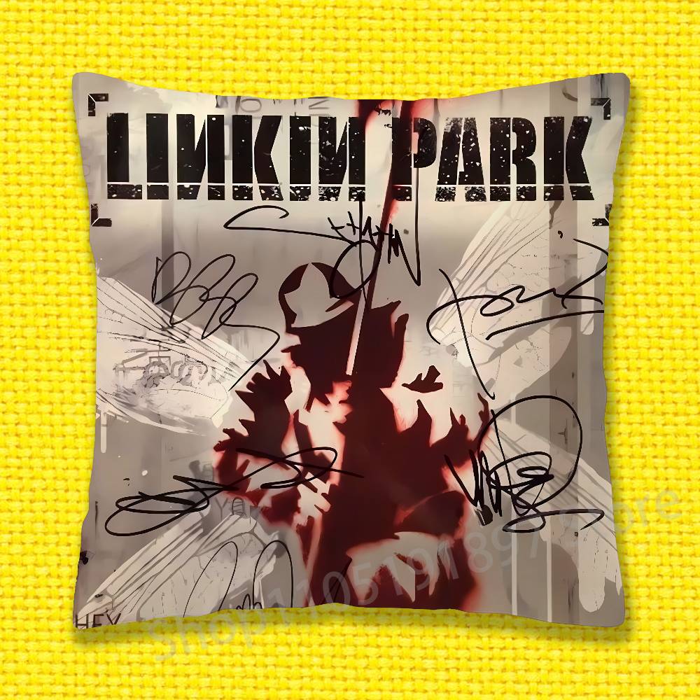 Emily A-Armstrong L-Linkin P-Park Kuddfodral För 30x30cm 40x40cm 45x45cm 50x50cm 55x55cm Fyrkantigt Soffkuddfodral Överdrag