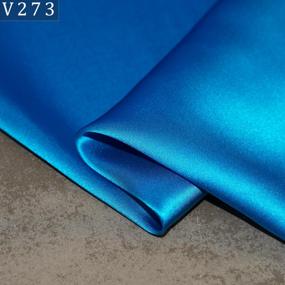 HYSK Natural Genuine Pure 100% Silk Crepe Satin Fabric Silk China Duchess Plain Brown by Meter for Dress Bedding Wedding