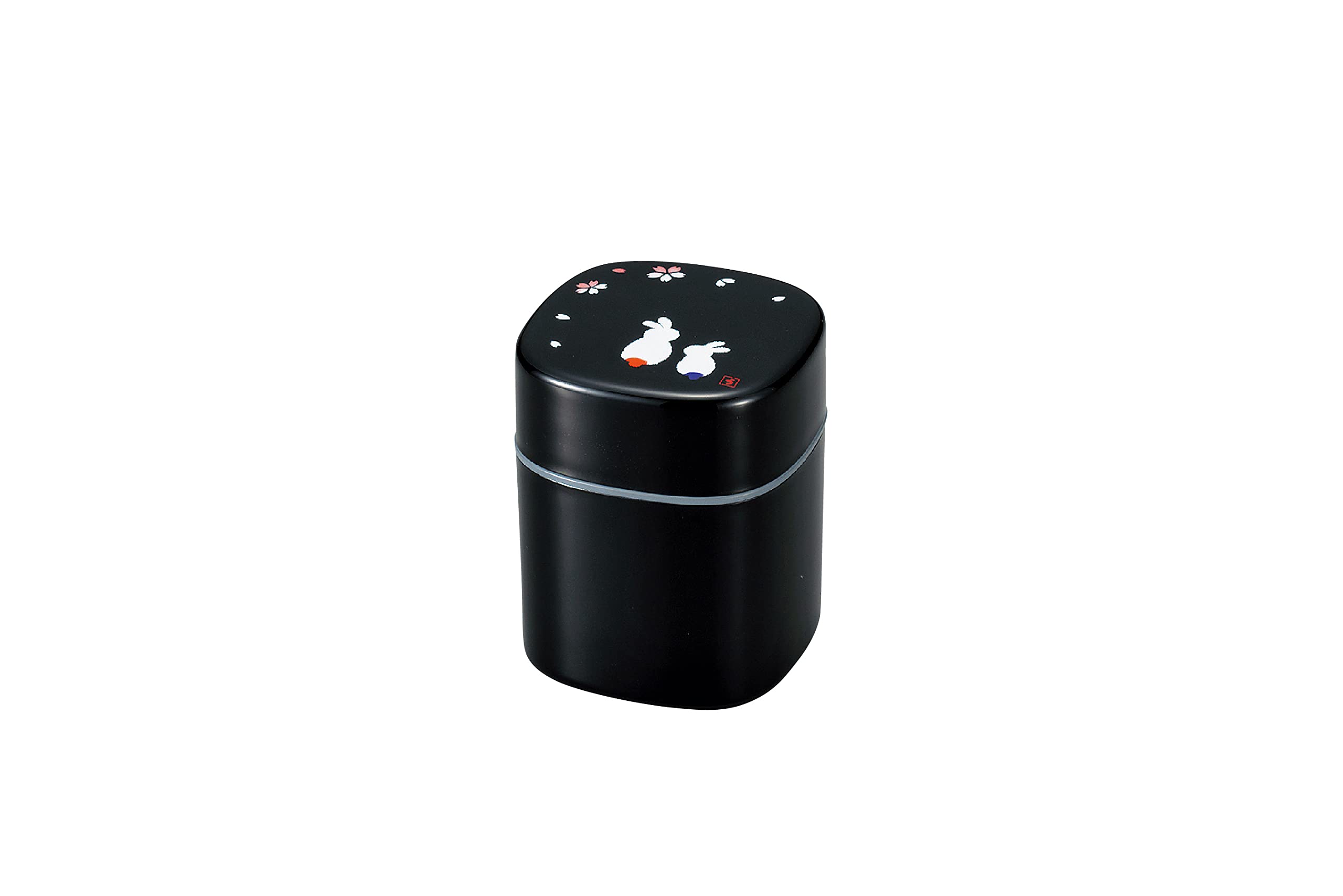 Tatsumiya Hanami Usagi Tea H10 56906 Caddy, Black, Size Approx. 8 чёрный