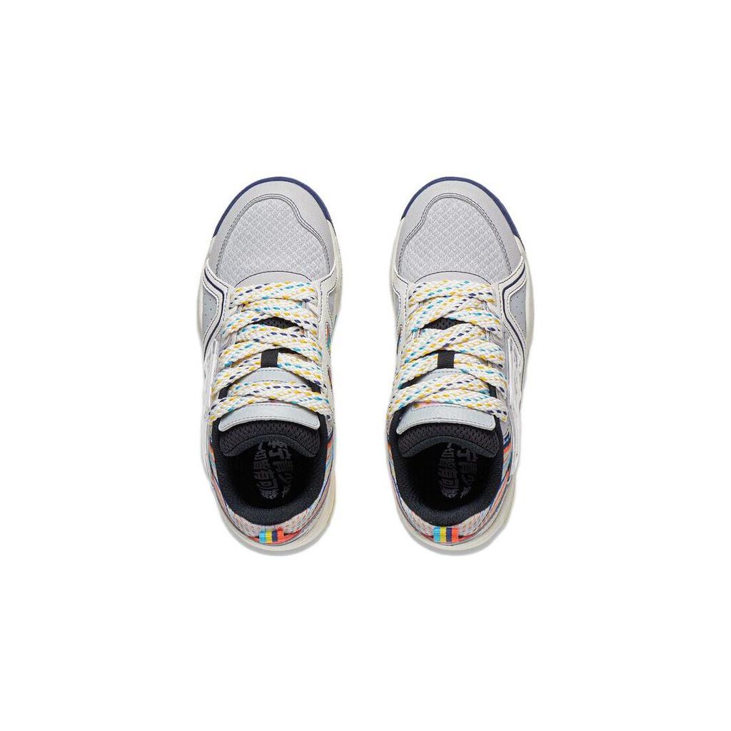 Li-Ning Kids Ollie Pro 1.0 Cloud Rebound Durable Lightweight Non-Slip Low-Top Skate Shoes Kids Sneakers Gray YKCT092-5