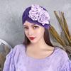 Spring and Summer Sweet Big Flower Headgear Retro Pullover Hat Female Dancing Confinement White Hair Headgear Travel Headscarf Hat