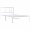 VidaXL Metal Bed Frame with White Headboard 107x203 Cm 352525
