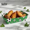 Party Table Organizer 12Pcs Paper Snack Box for French Fries Fried Chicken Popcorn Snacks, Football Foldable Tray Theme Food Containers, Oil-Proof