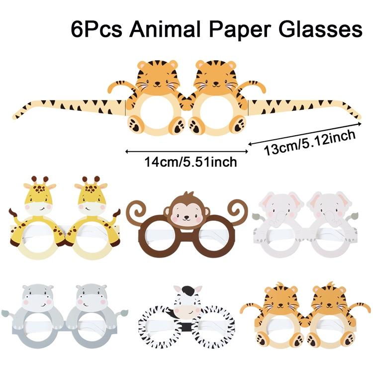 Jungle Animal Party Decor Paper Glasses Jungle Birthday Party Decor Kids Baby Shower Wild One 1st Birthday Safari Party Supplies