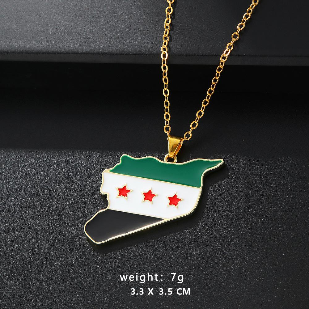 

YILUOCD Подвеска-ожерелье из нержавеющей стали с картой Палестины, ожерелье с картой, покрытое капельным маслом, для женщин, географические украшения, подарок, оптом 45 5cm