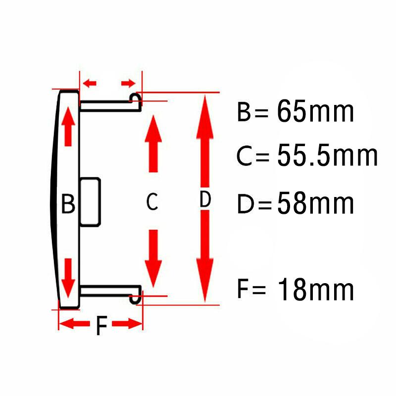 4Pcs/Set 65mm Car Wheel Center Hub Cap Black Chrome Blank Rim Cover No Logo Fit For V/W Auto Styling Replacement Accessories