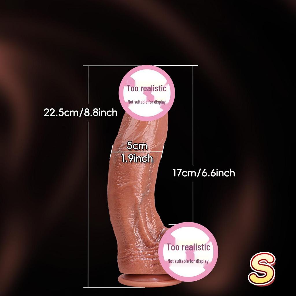 Silikon Gebogener Dildo Weiches Fleisch Erwachsenenspielzeug für Frauen