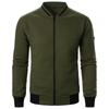 Men's Casual Zip Up Stand Collar Sweatshirt Jacket in Plaid and Colors