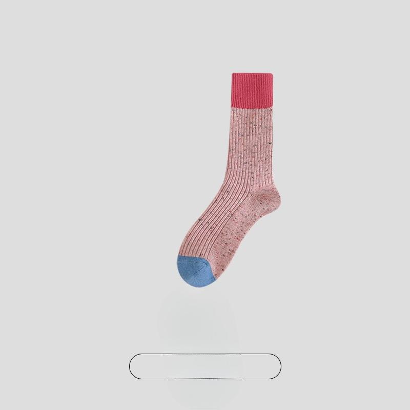Women's Autumn and Winter Style Thickened Warm Point Yarn Sleeping Moon Wool Boneless Tube Pile Socks