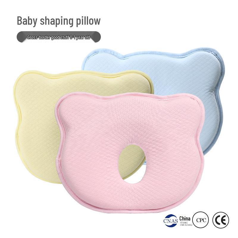 Memory Foam Baby Pillow: Anti-Flat Head Design for 0-1 Year Olds