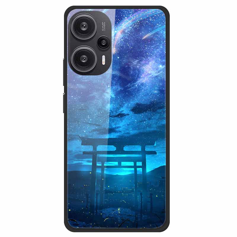 For Xiaomi Poco F5 5G F5Pro Case Luxury Tempered Glass Soft Bumper Phone Cover for POCO F5 Pro 2023 Fundas on PocoF5 Painted