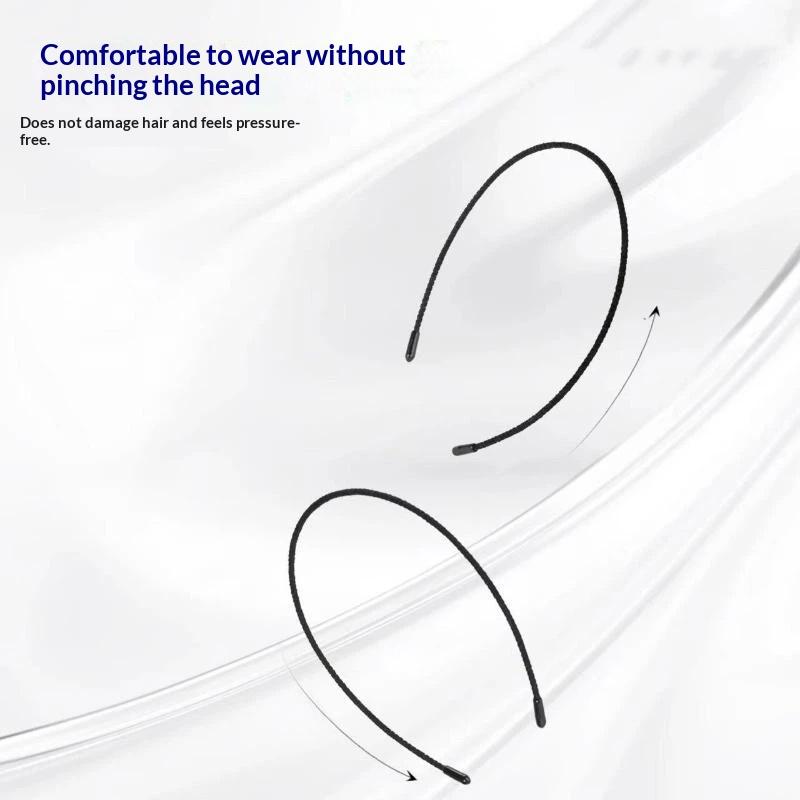 Ultra Thin Invisible Headband No Dent Non-Slip Elastic Hair Hoop Painless Lifting Hairbands For High Ponytail Slim Face Design