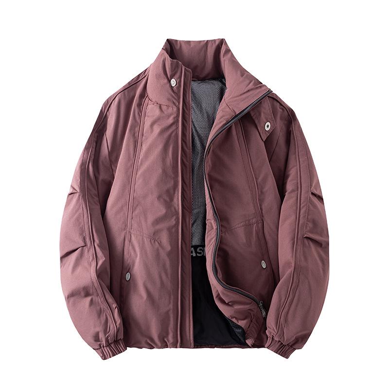 

Men s 2025 Trendy Stand Collar Down Jacket - Lightweight, High-End Winter Outerwear 2XL червоний