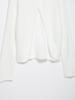 2026 Spring European & American Style Women's White Slit High Neck Loose Knitwear
