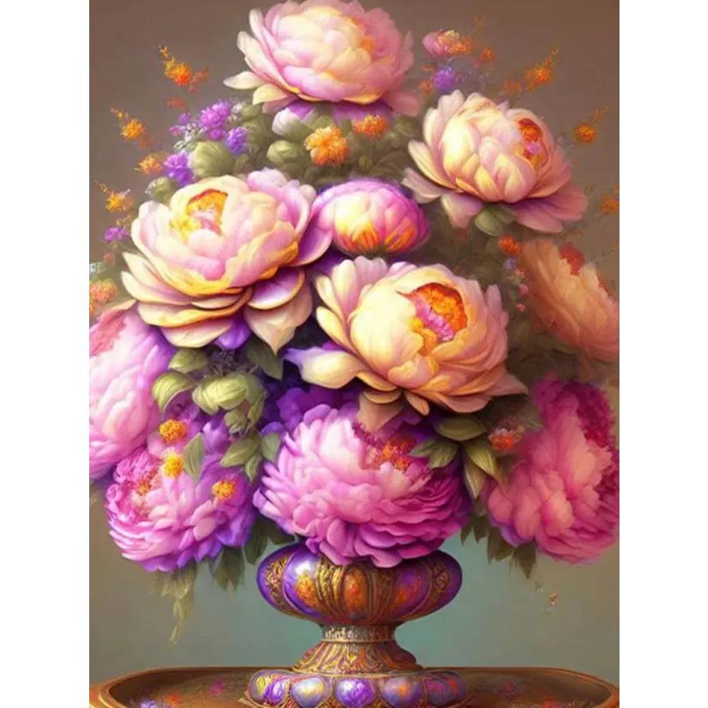 

DIY полная круглая алмазная живопись вышивка крестиком 3D красивая цветочная сцена домашняя декоративная художественная роспись алмазная живопись 5d алмазная живопись Full Square 25X37.5CM