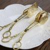 1PC Multifunctional Zinc Alloy Metal Spoon Salad Clip Exquisite Party Self-service Clip Tray Cake Birthday Party Tableware Clip