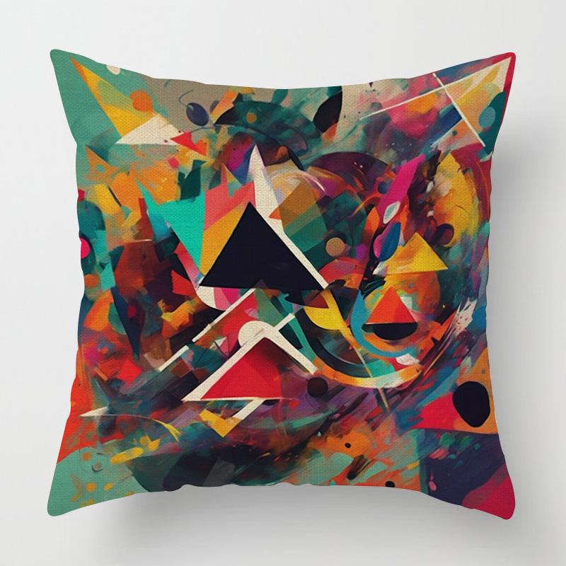 Home Decor Colorful Abstract Patterns Pillow Covers Pattern Cushion Cover Suitable for Sofa Bedroom Car Pillow Cover