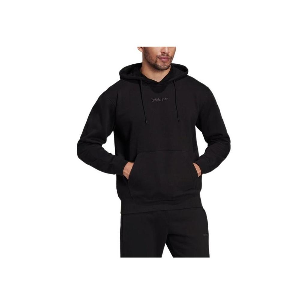 adidas Originals Men's Trefoil Linear Hoodie Black HM2655