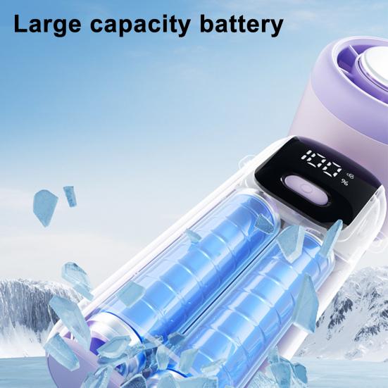 Portable Rechargeable Cooling Fan Folding Mini Desktop with LED Light Fan Adjustable Wind Speed