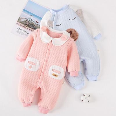 Baby Casual Einteiler Langarm Wickel Baumwolle Strampler Babykleidung