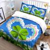 "Lucky Clover Nature Wall Art" Multiple Sizes Kid's And Adults' Bedroom Exquisite 3PC Bedding Set, Gift